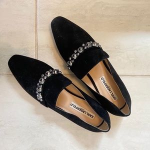 Karl Lagerfeld Black Flats